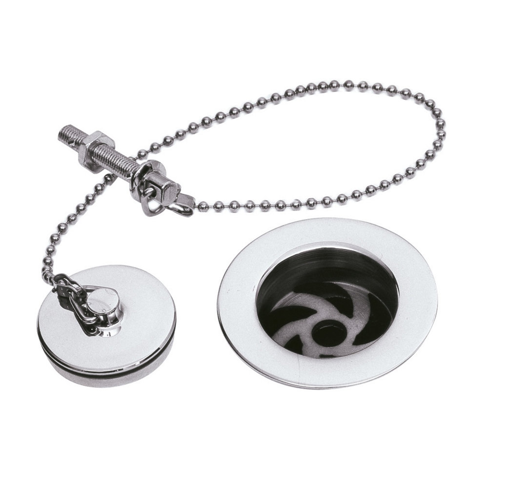 Wastes & Extras 6cm Chain and Stopper Waste Bathroom Sink Drain
