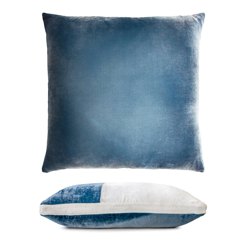 Square Pillow Cover & Insert, Denim, Square 26"