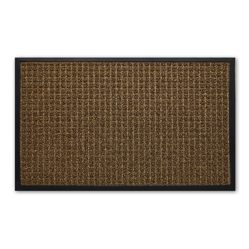Tapis de porte extérieur antidérapant Afsah, l 36 po x P 60 po, Brun