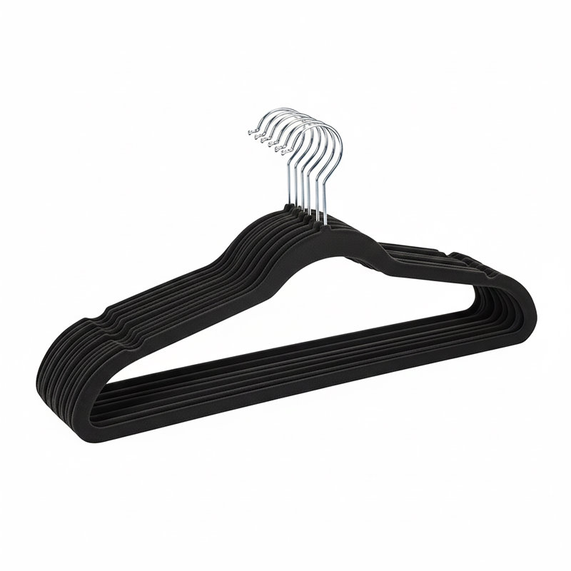 Cintre en velours de métal Cambria pour robe / chandail / chandail, Noir