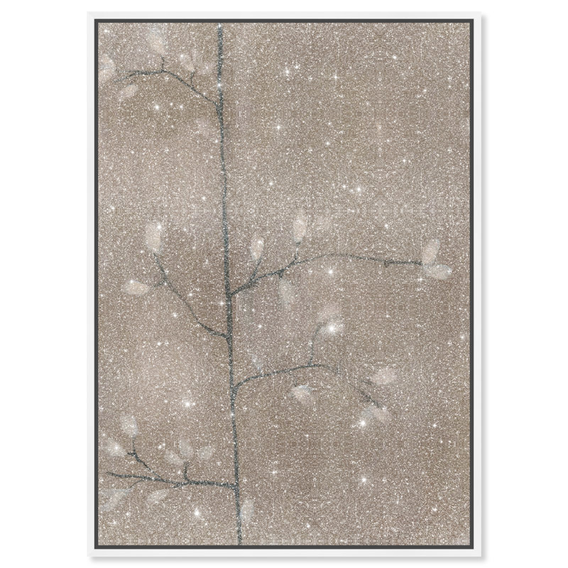 Blossoming Twig II Canvas Floral & Botanical Print by Oliver Gal, Black Frame, 10 x 15, 46"H x 31"W, White Frame