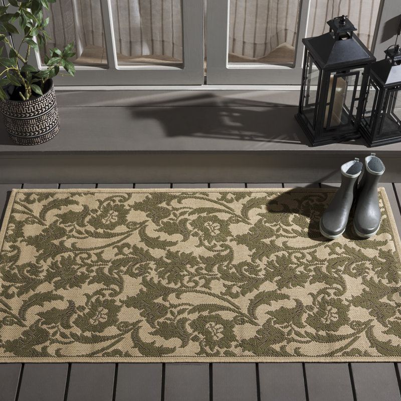 Herefordshire Performance Floral Indoor/Outdoor Area Rug, Rectangle 2'7" x 5'