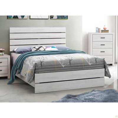 Slatted Headboard Queen Panel Bed