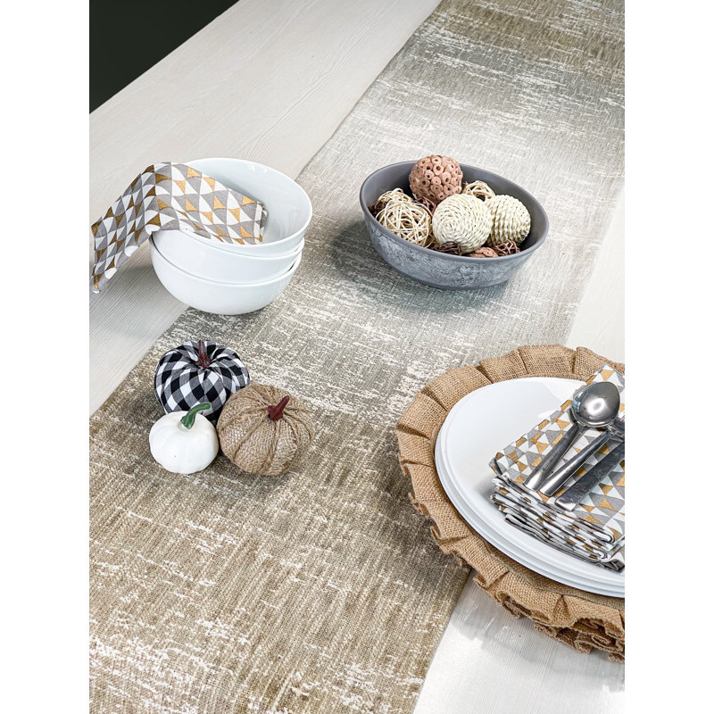 Chemin de table Sunset, Gris / Beige