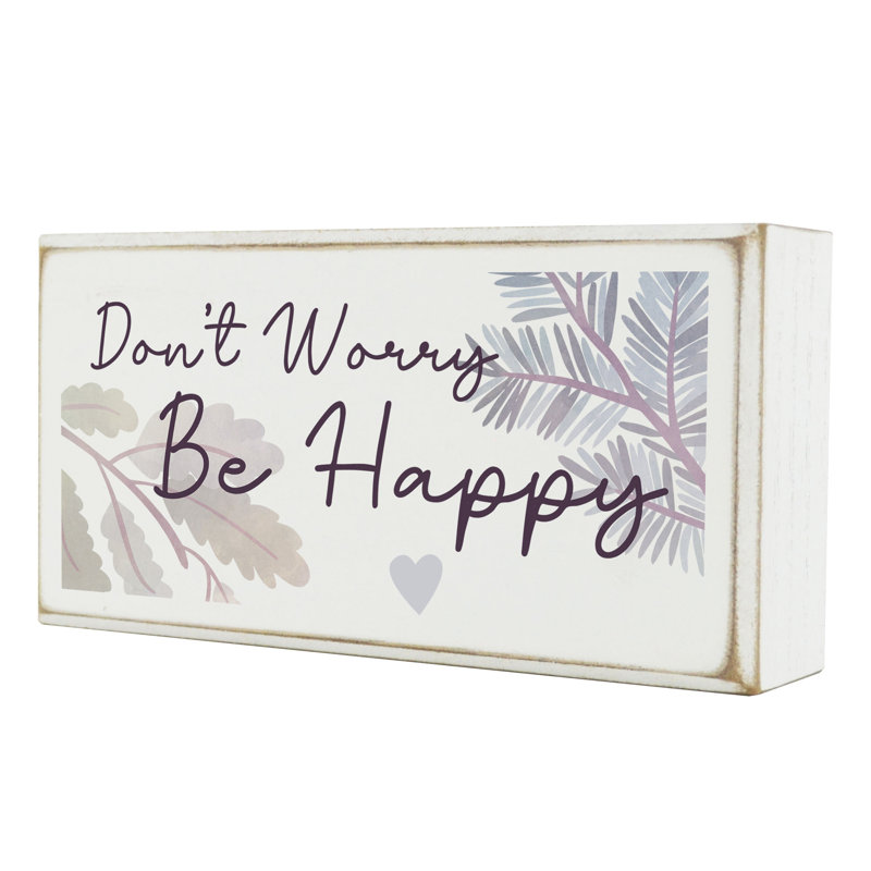 Attleborough Dont Worry Festive Christmas Wooden Sign Letter Block