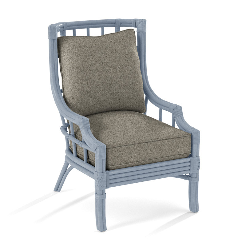 Seville Armchair, Light Blue Performance Fabric; 0851-55, Sea Glass