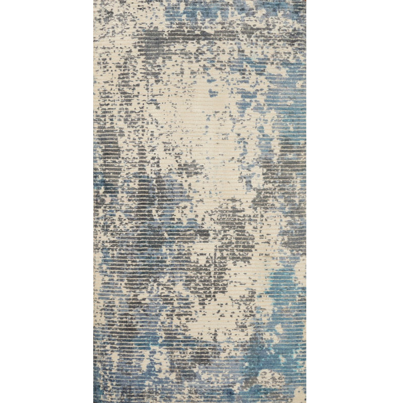 Stylish Distressed Look Abstract Rug 2x4 for Living Rooms