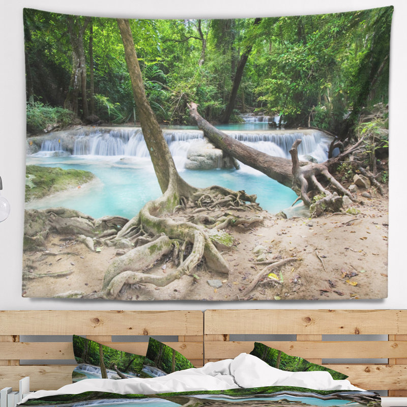 Photographie forêt tropicale paysage tapisserie, H 32 po x l 39 po