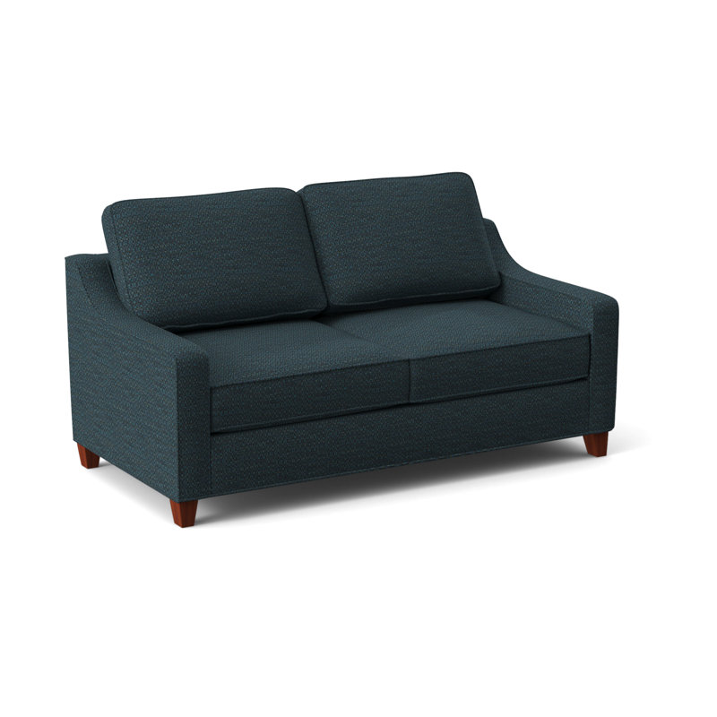 Clark 74" Square Arm Sofa with Reversible Cushions, Dorset Charcoal, BM Cherry