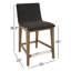 Klemens Upholstered Extra Tall Stool with Solid Wood Frame