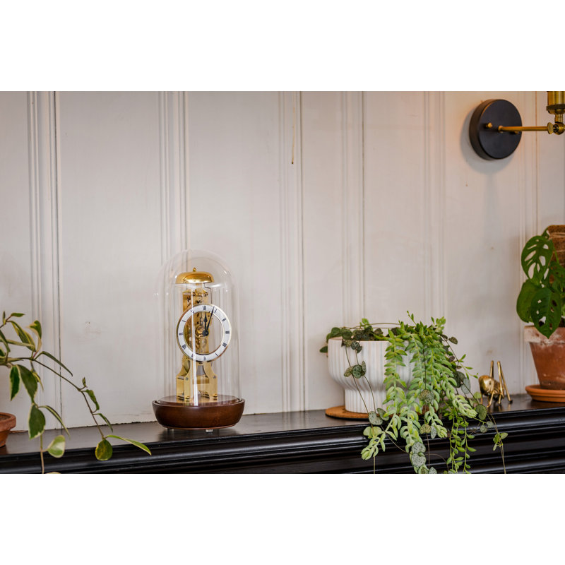 Analog Mechanical Tabletop Clock, Walnut