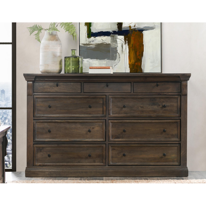 Commode 9 tiroirs Adelaide , Marron foncé