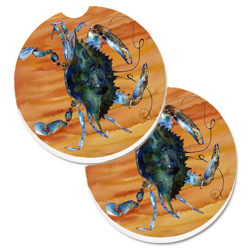 Sous-verre pour voiture crabe, Crabe, Brun