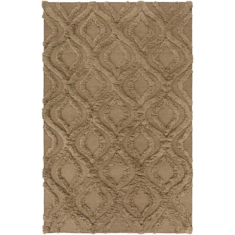Burchfield Wool Geometric Indoor Rug, Rectangle 5' x 8'