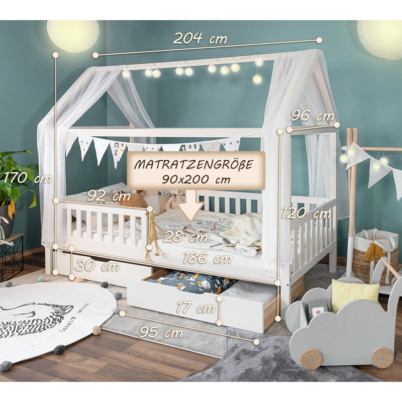 Kids Standard with Drawers, European Single (90 x 200cm)