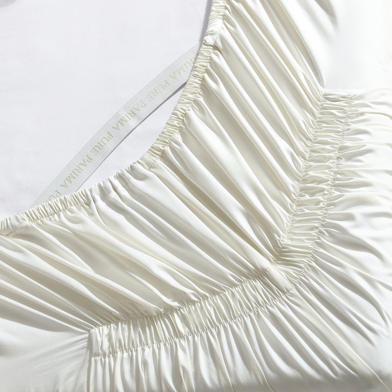 Purefect Fit Adjustable Sateen Fitted Sheet Fitted Sheet, King Fitted Sheet, Ivory