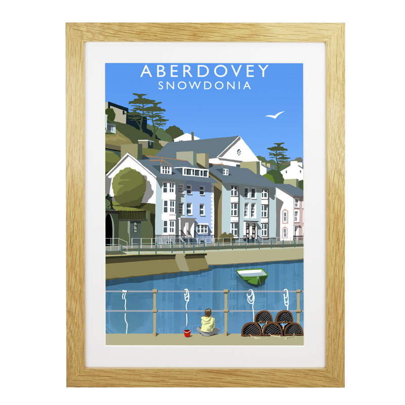 Aberdovey by Richard O'Neil - Print, Oak Wood Frame, 43.5 cm H x 33.5 cm W x 2.2 cm D