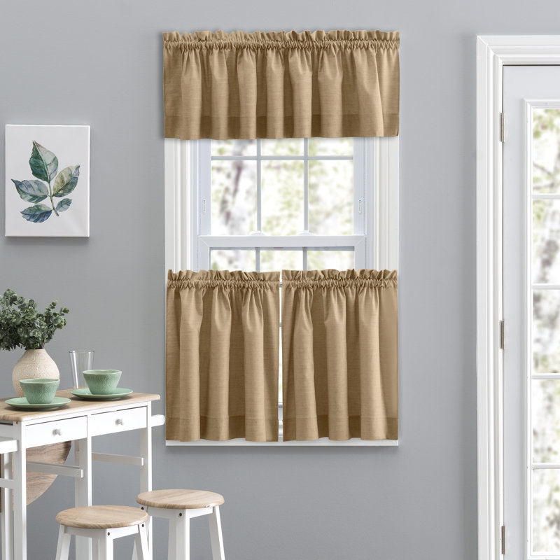 Lisa Tailored Cafe Curtain, Tan, test8