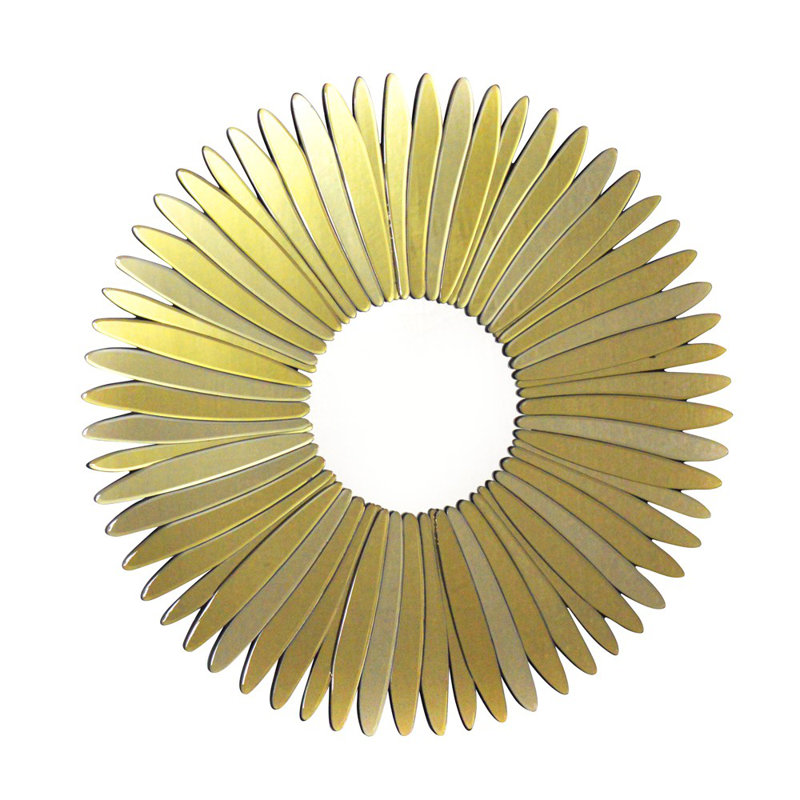 SantaBarbara Glass Flat Wall Mirror, Champagne
