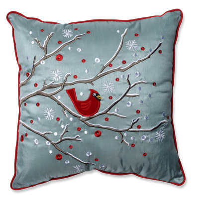 Coussin de noël sous le lit à branches snowy