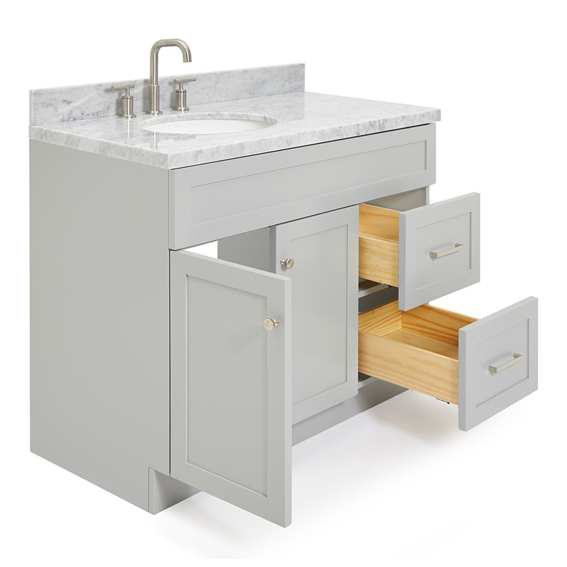 Ensemble de meuble-lavabo simple 43 po Abell, Gris