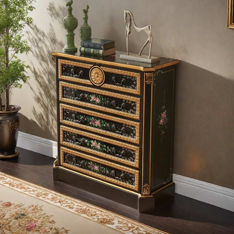 American country style painted drawer accent chest
