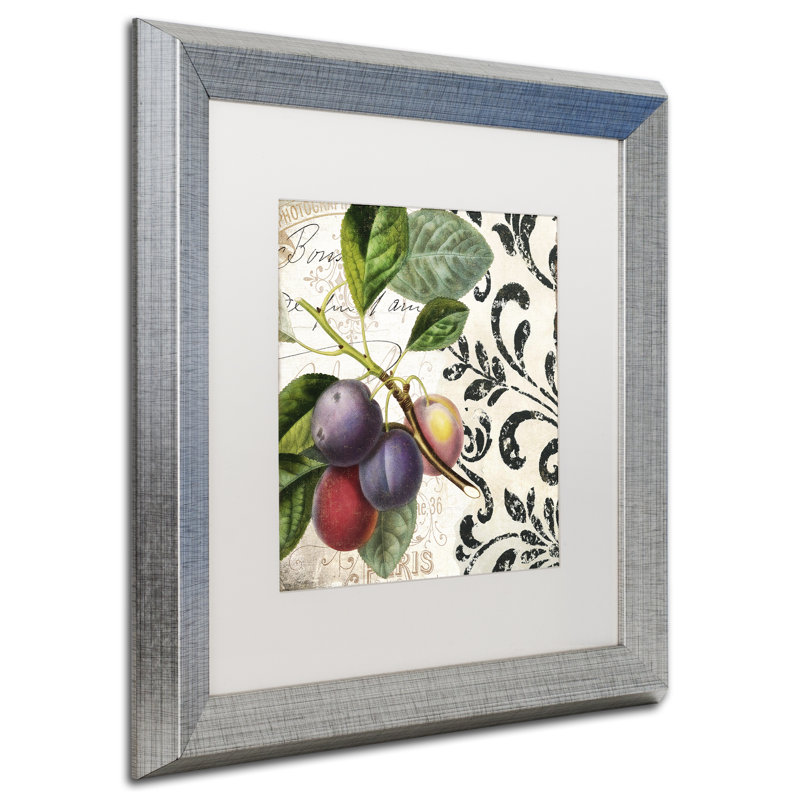 Jadaya «Les Fruits Jardin III», impression encadrée, Blanc, H 16 po x l 16 po x P 0,5 po