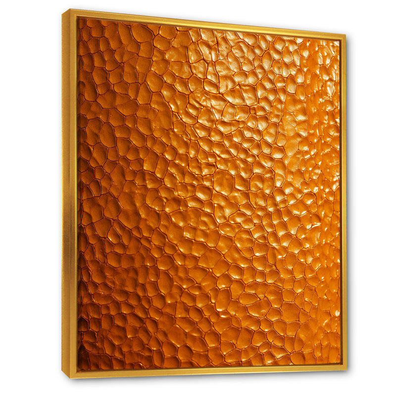Abstract Dot Radiance I - Collages abstraits, art mural, Cadre flottant doré, H 20 po x l 12 po x P 1 po