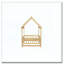 Lit en bois pour lit simple avec structure de toit