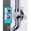 Ensemble de douche à barre ronde multi-fonctions 1,8 GPM à 7 jets avec pomme de douche fixe et douche à main-103977254