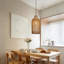 Luminaire suspendu en rotin pour îlot de cuisine Boho