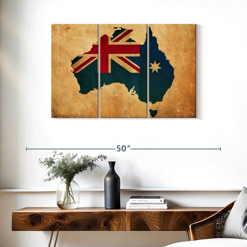 Carte du drapeau australien d'Aliaz, H 24 po x l 38 po