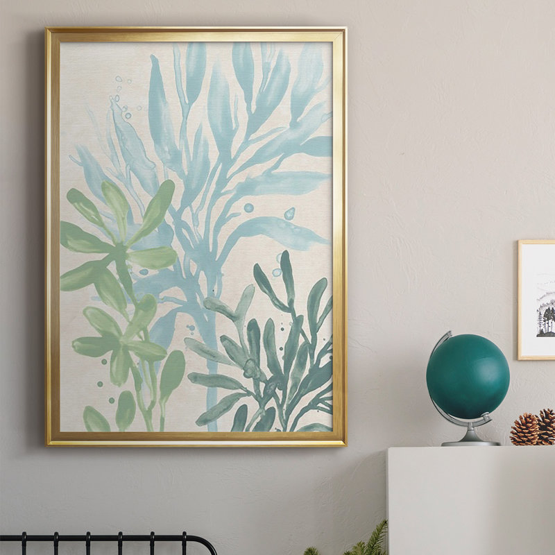 Swaying Seagrass II - Picture Frame Print, Gold, 42.5" H x 30.5" W x 1.25" D