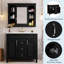 Meuble-lavabo 36 po avec lavabo supérieur et armoire à miroir