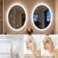 Oval LED Lighted Bathroom Mirror Backlit with Defog Memory Function -1967938282