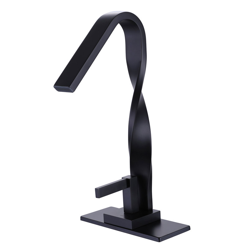 Robinet de salle de bain à un trou, Noir mat