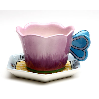 Fine Ceramic Honey Bee Cup and Saucer