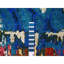 Tapis oriental bleu en laine noué à la main 9 pi 4 po x 12 pi 3 po 726A6D3318C6465685285B4E5FF9990D