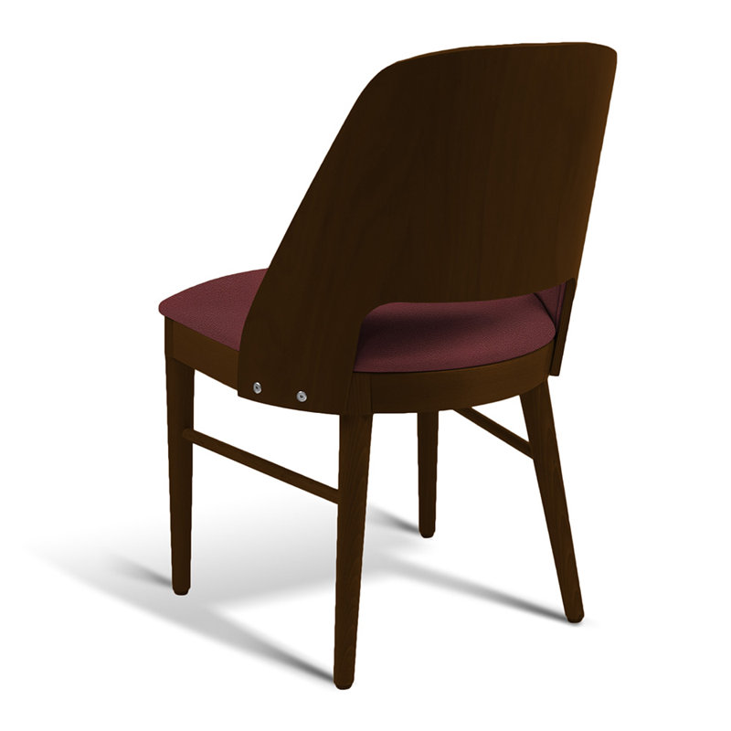 53 Side Chair, Dark Purple/Brown