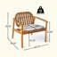 Fauteuil club avec coussin, ensemble de 2