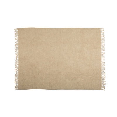 Jeté décoratif en fibre d'alpaga Fibre par Auskin - finition bouclée traditionnelle 57 x 71 po
