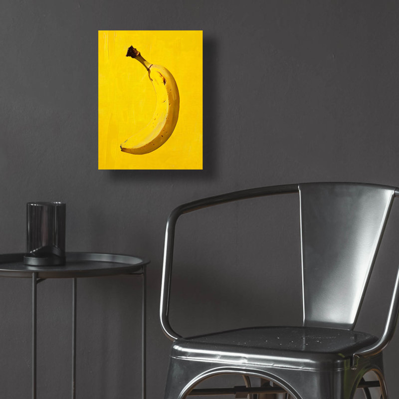 Art mural en verre épique «Banana» par Andreas Magnusson, H 16 po x l 12 po x P 0,13 po