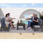 Ensemble de conversation modulaire 3 pièces 4 personnes avec canapé et canapé modulaire en PEHD pour l'extérieur-757133811