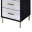 Armoire à bijoux noire et argentée à 4 tiroirs avec plateau relevable-783984225