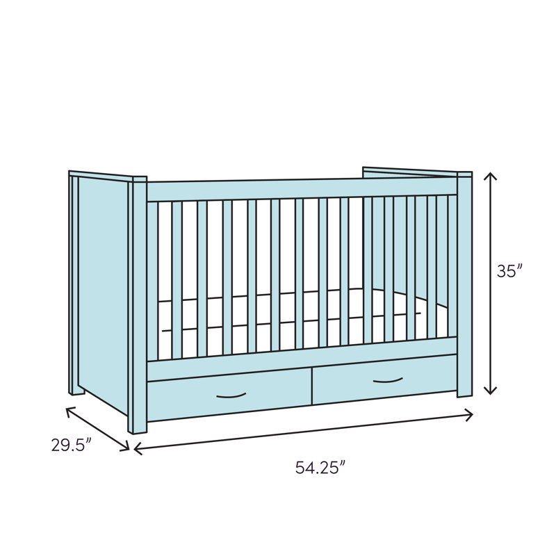 Delta Children Grey 4-in-1 Convertible Crib with Adjustable Mattress Heights
