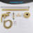 37-1/2" Solid Brass Floor Mounted Bathtub Faucet Freestanding Tub Filler with Handheld Shower-68368524