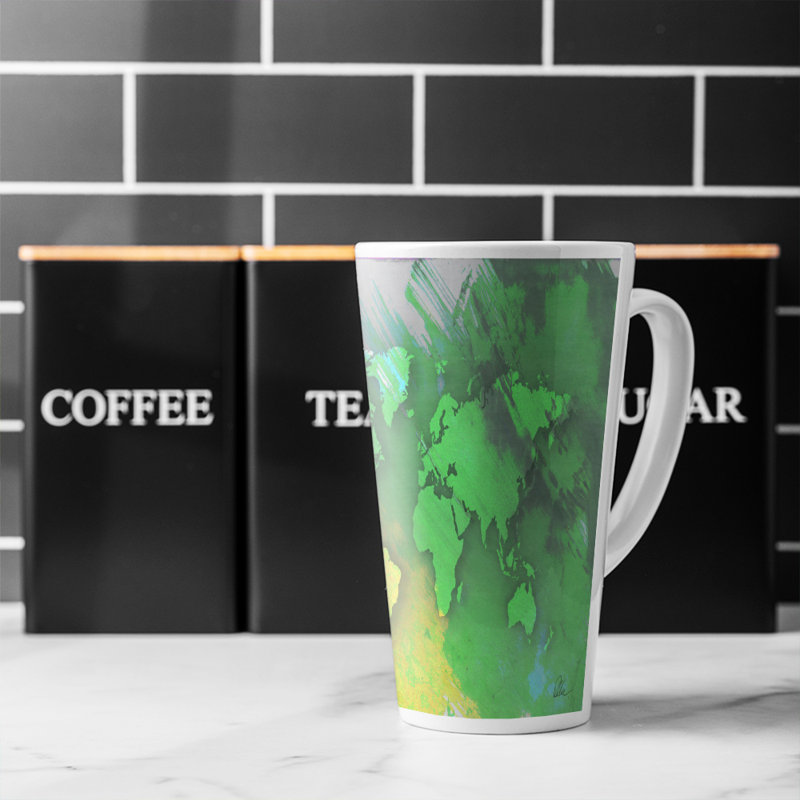 World Map Latte Mug