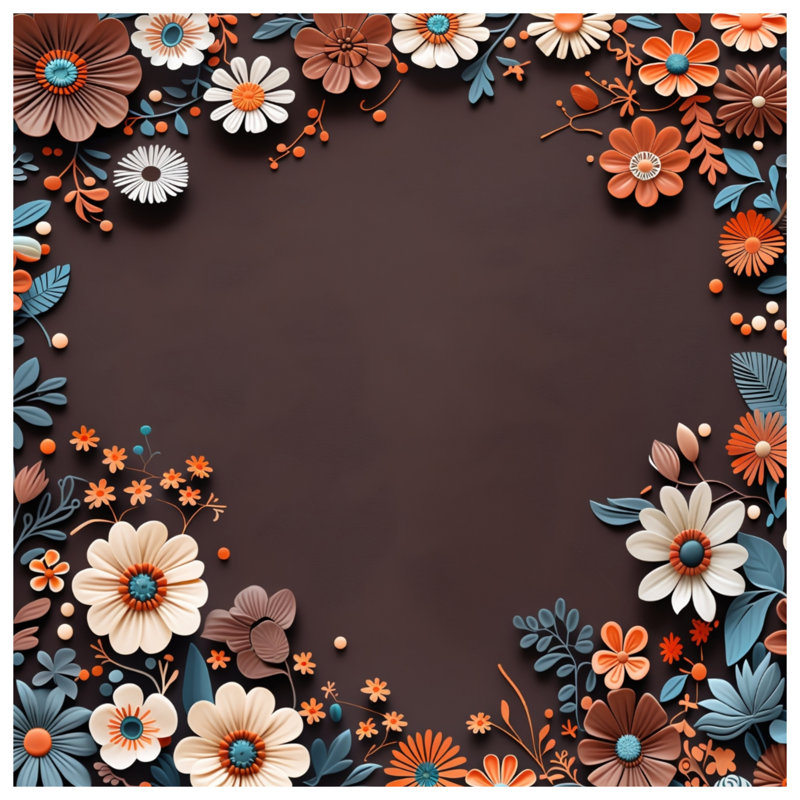 Coussin Floral, 14 X 14 pouces
