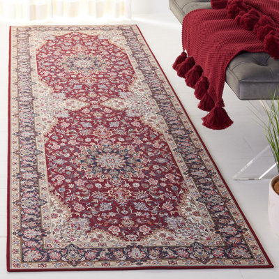 Tapis rouge / bleu marine / crème czarnetzki