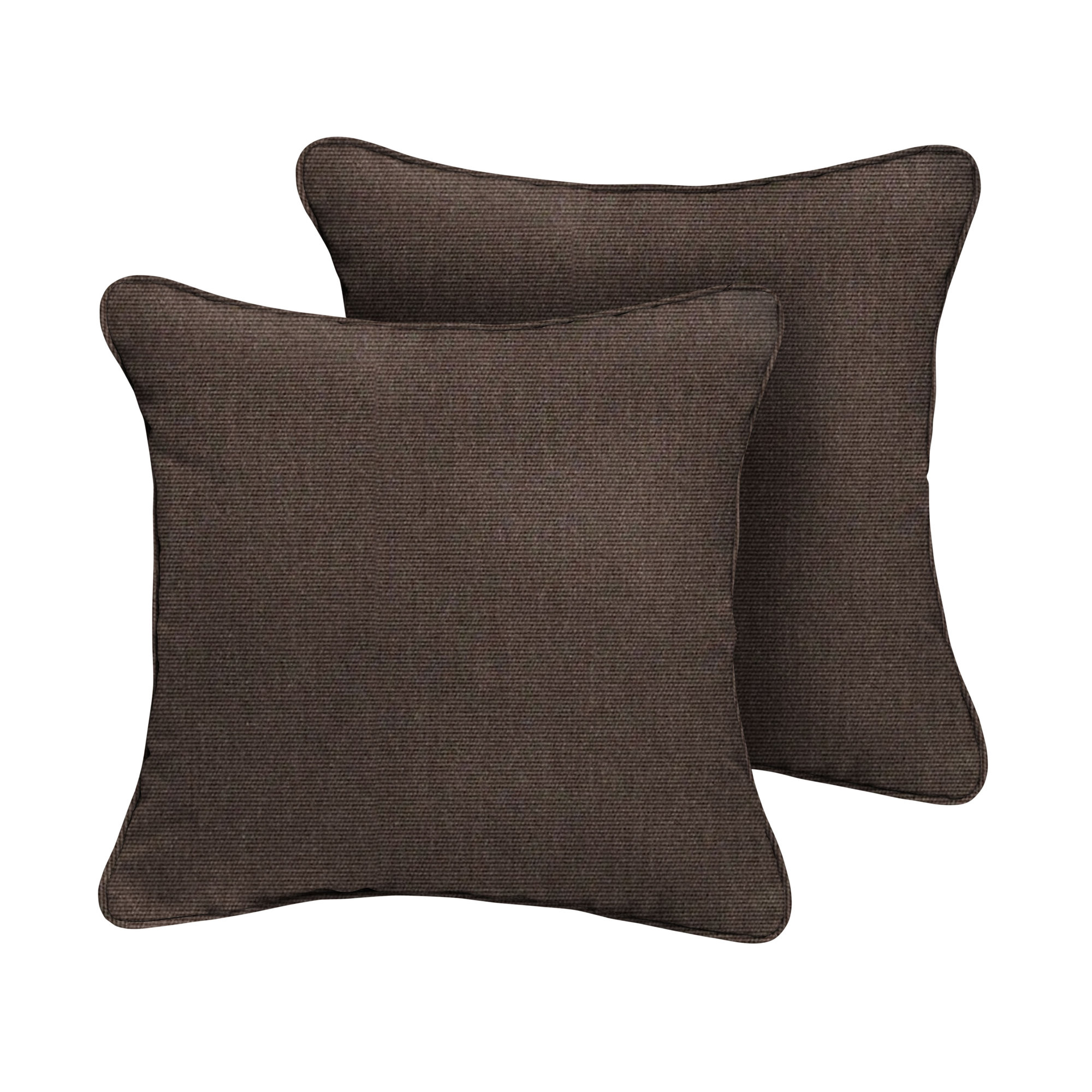 Tinsley Sunbrella® Indoor/Outdoor Throw Pillow, Dark Brown, 22" x 22"